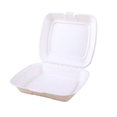 Bagasse Clamshell Meal Boxes 9x8"